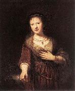 Rembrandt, Portrait of Saskia with a Flower